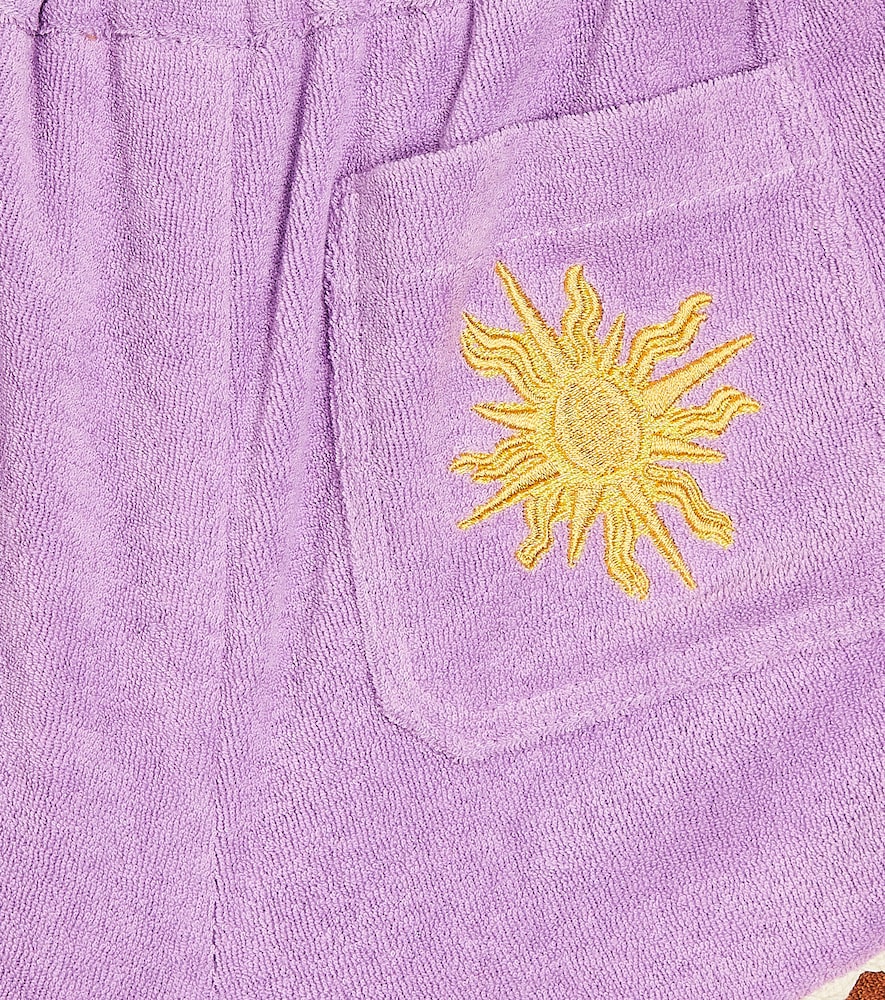August colorblocked terry shorts