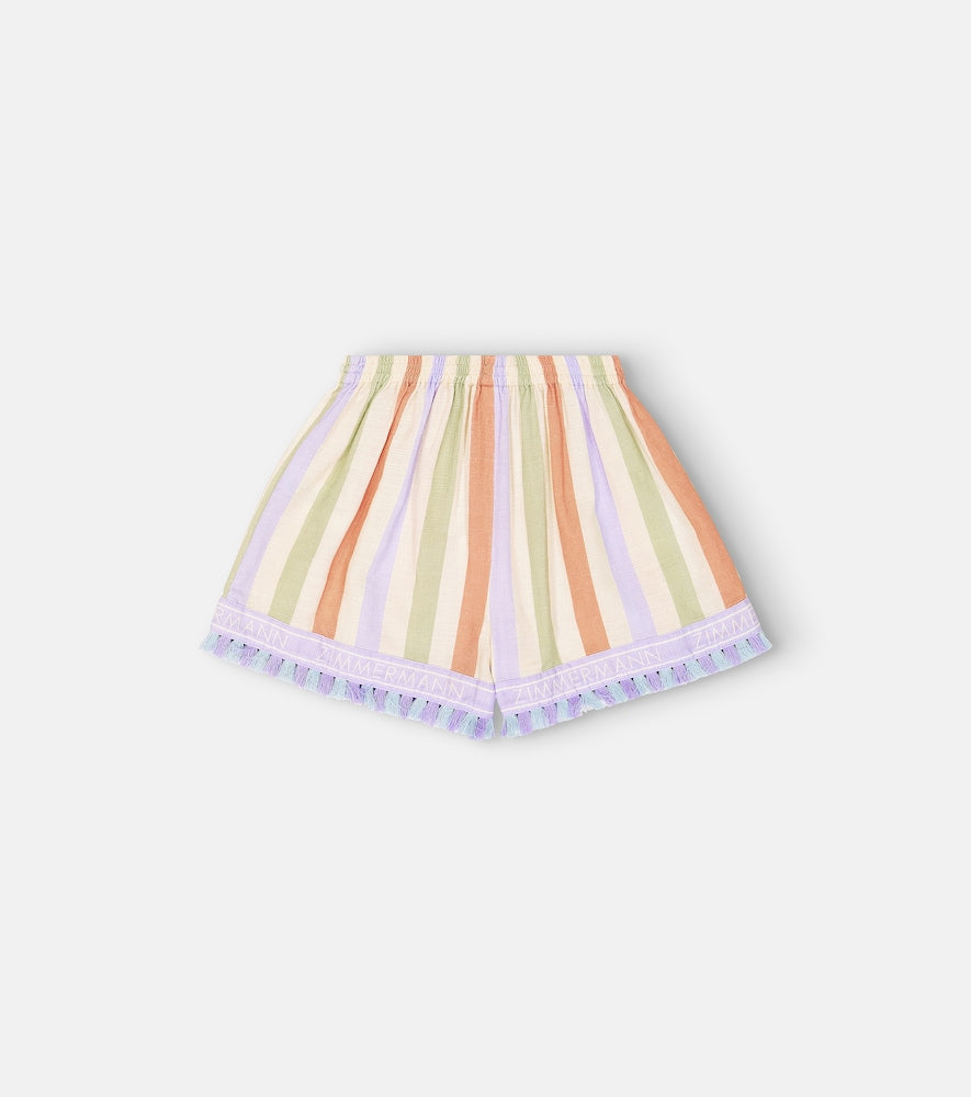 August striped cotton shorts