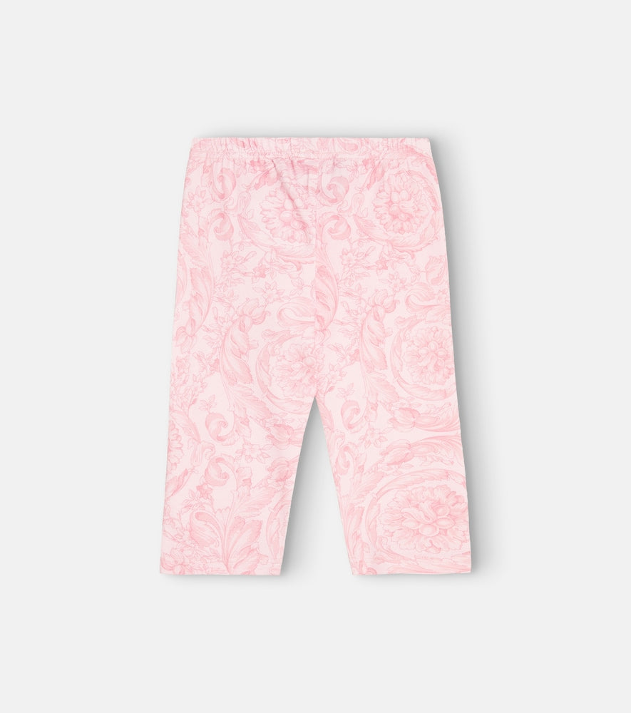 Baby Barocco cotton-blend leggings
