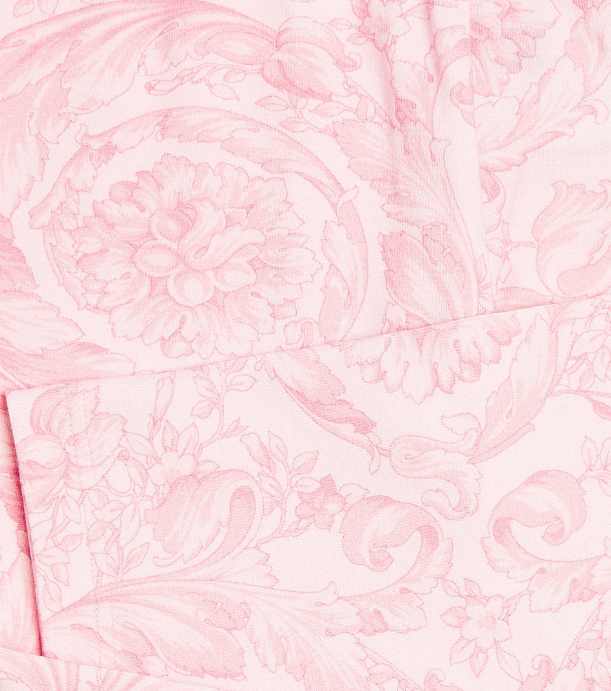 Baby Barocco cotton-blend leggings