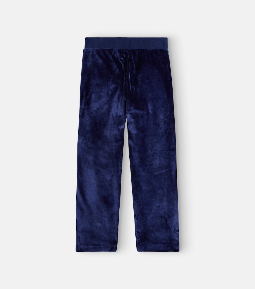 Barocco embellished velvet track pants