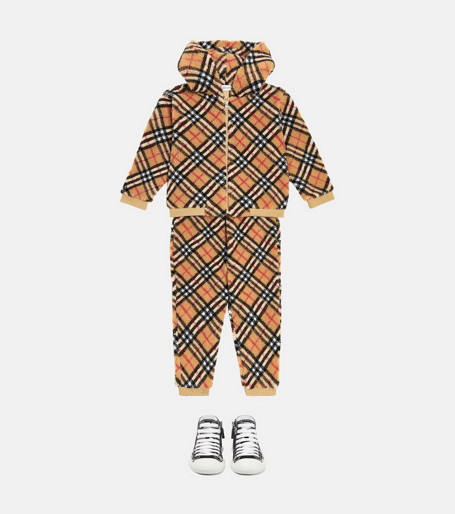 Burberry Check fleece hoodie