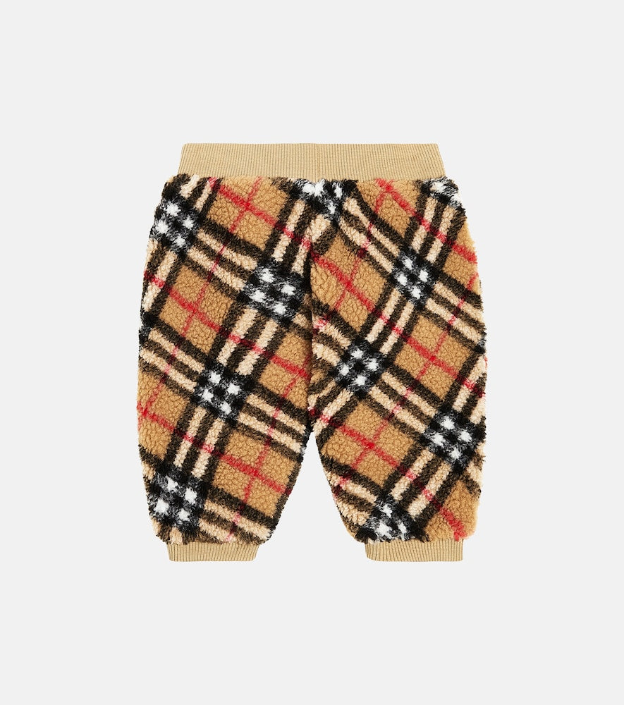Baby Burberry Check teddy sweatpants
