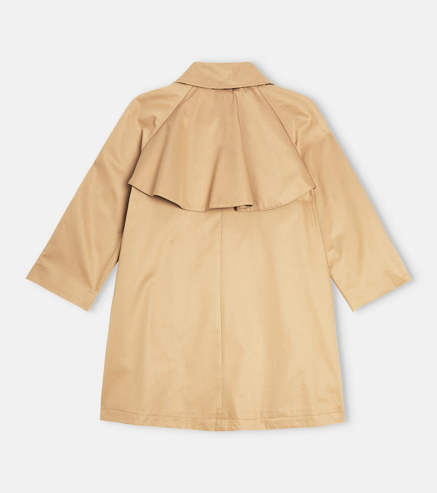 Cotton gabardine trench coat