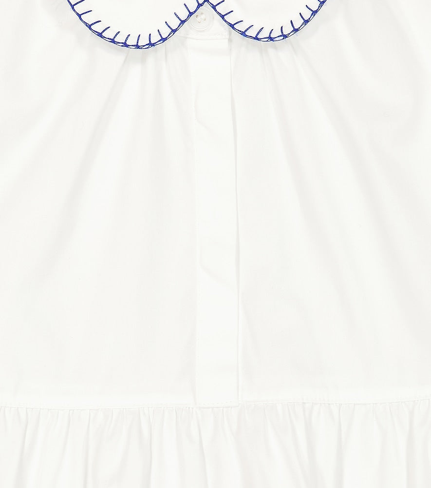 Cotton-blend poplin blouse