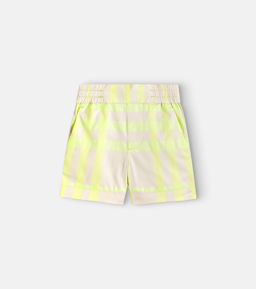 Baby Burberry Check cotton-blend shorts