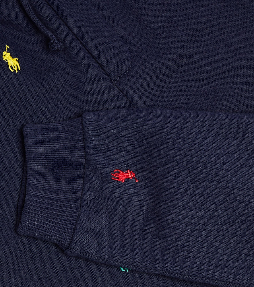 Embroidered cotton-blend sweatpants