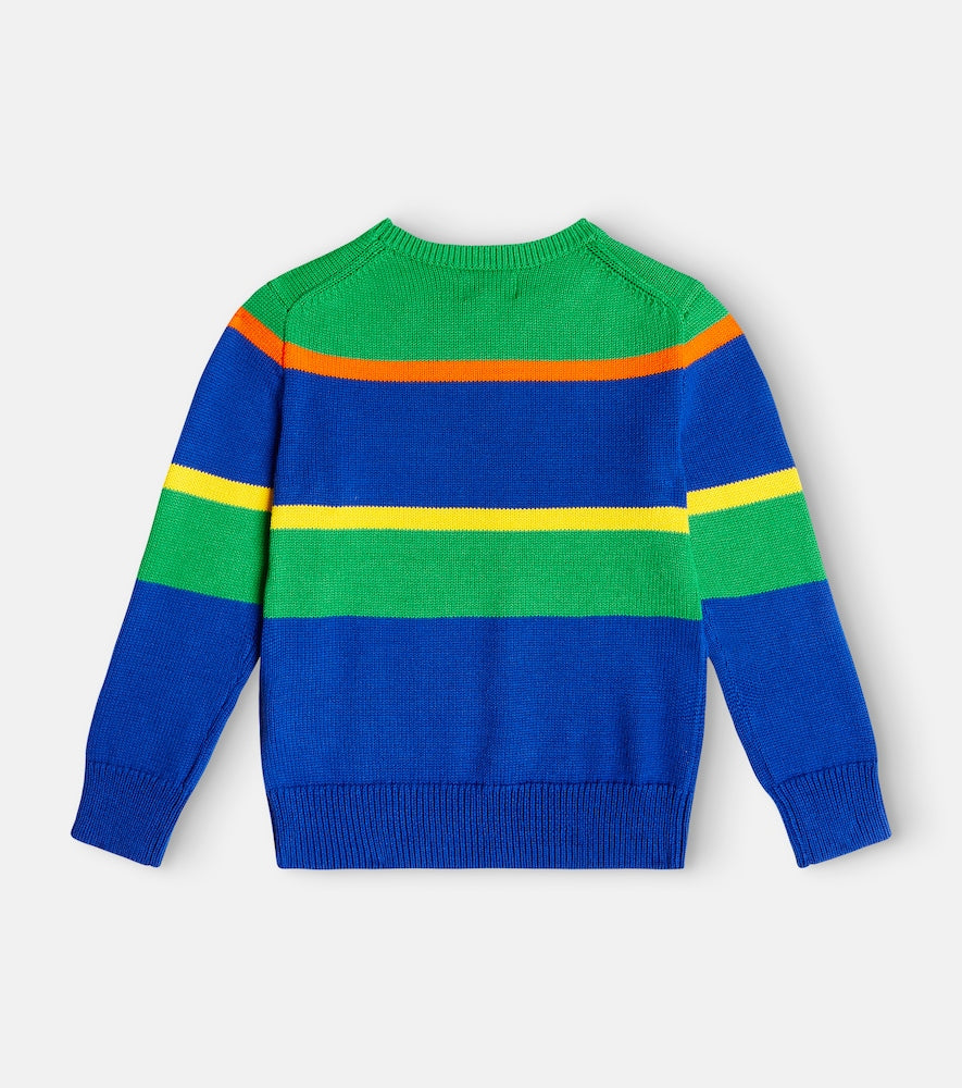 Logo intarsia cotton sweater