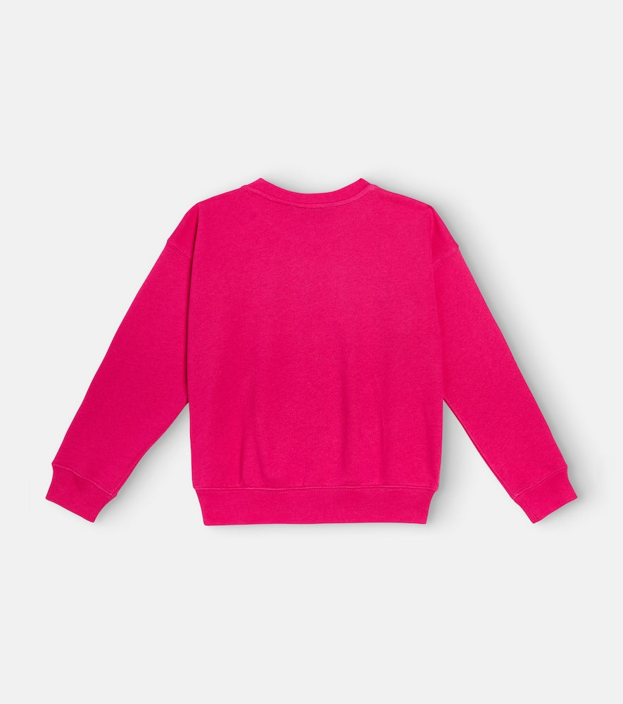 Logo embroidered cotton-blend sweater