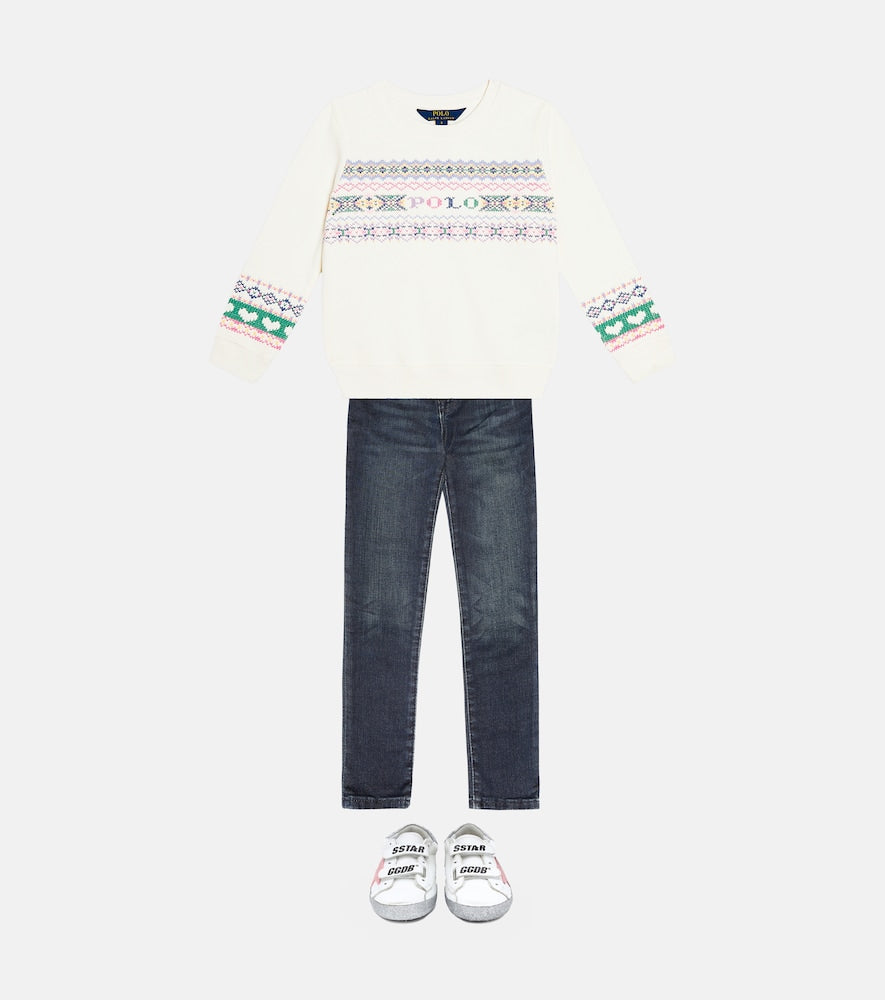 Cotton-blend jersey sweatshirt