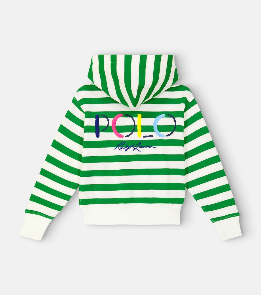 Cotton-blend fleece hoodie