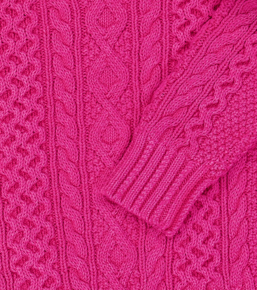 Cable-knit cotton sweater