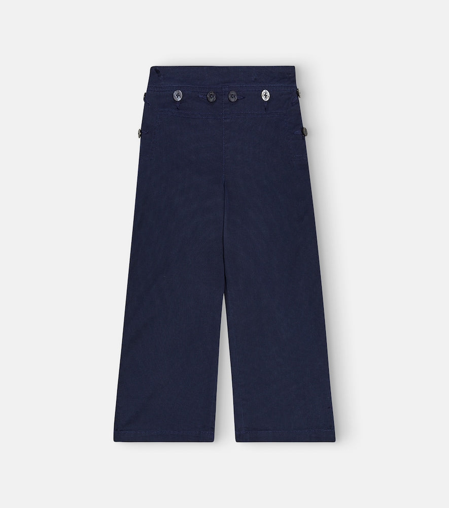 Cotton wide-leg pants