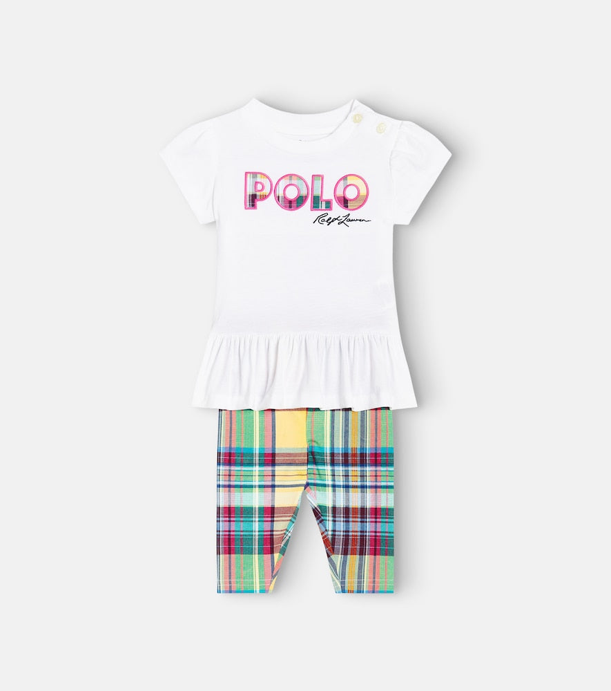 Baby cotton top and leggings set