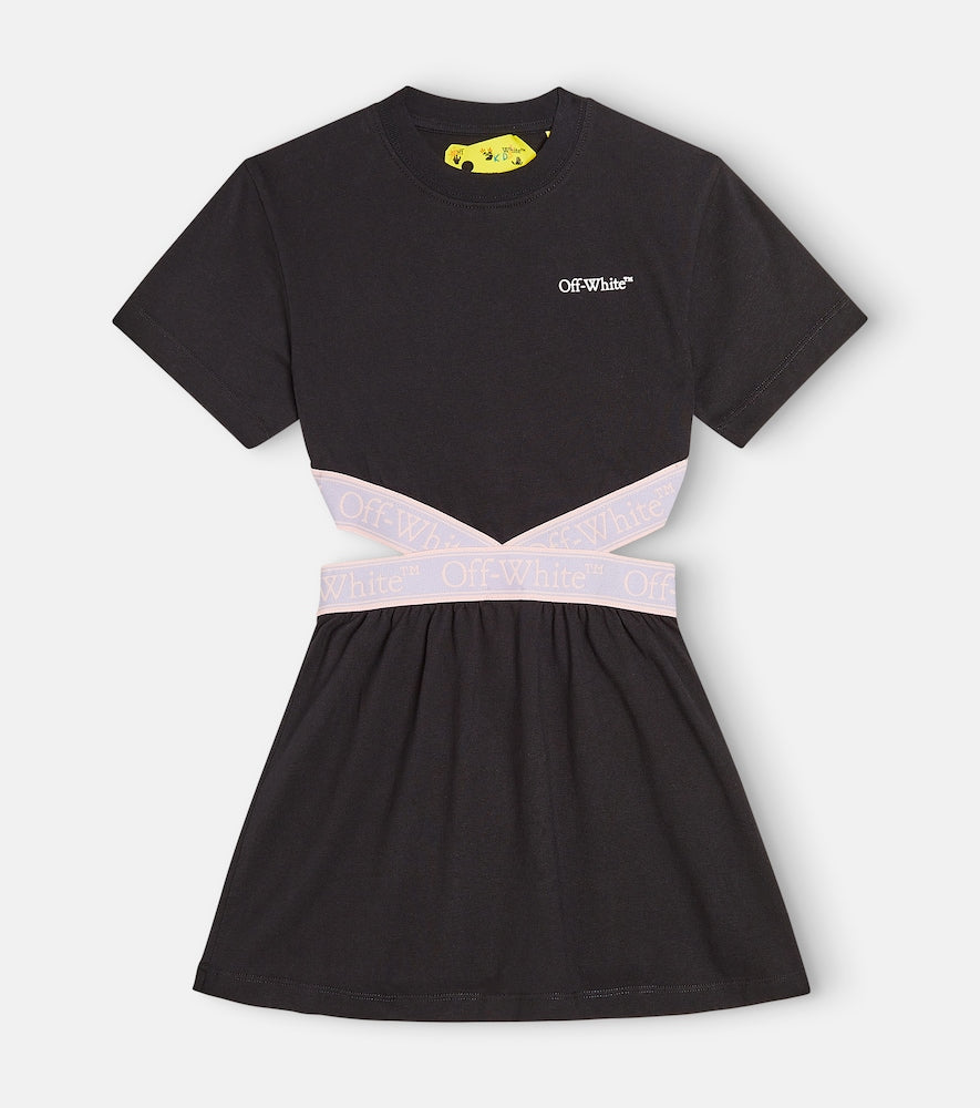 Bookish cotton jersey dress
