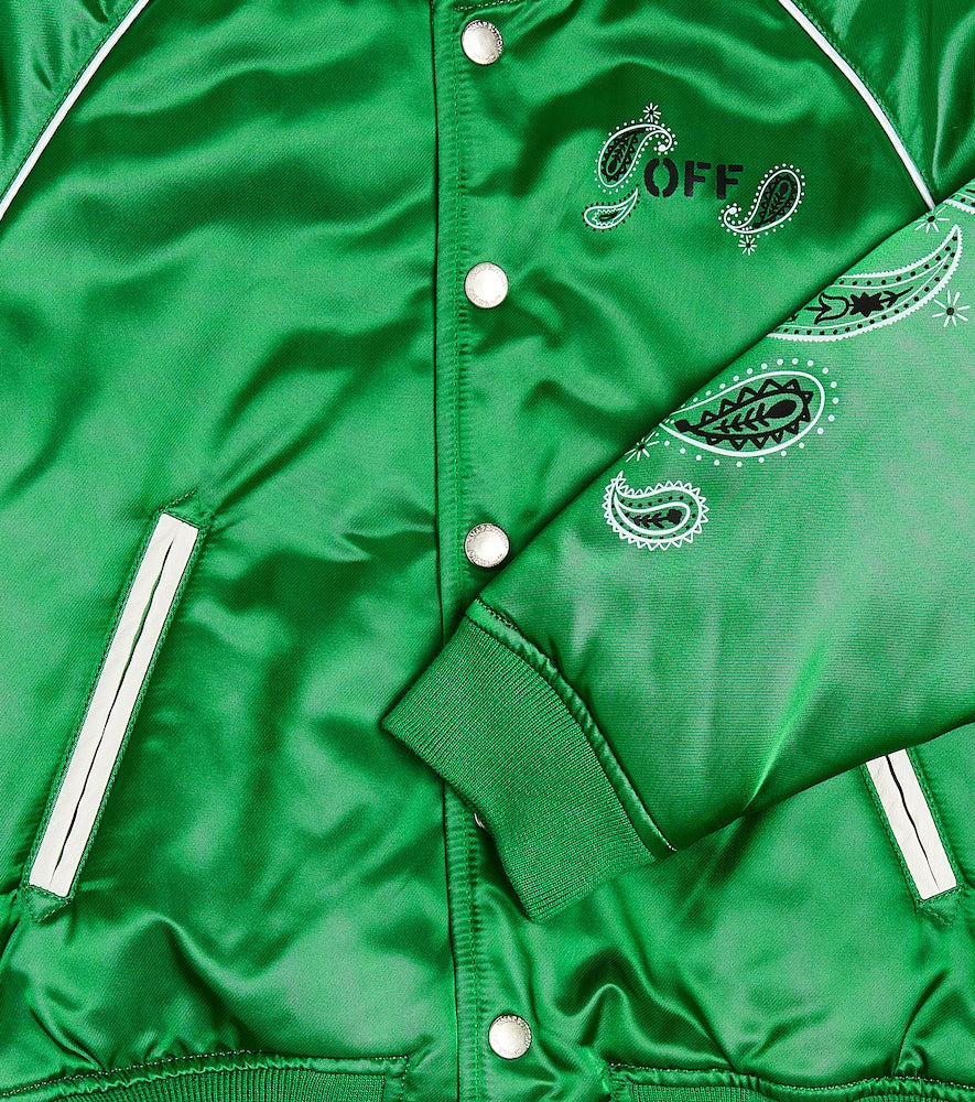 Bandana satin bomber jacket