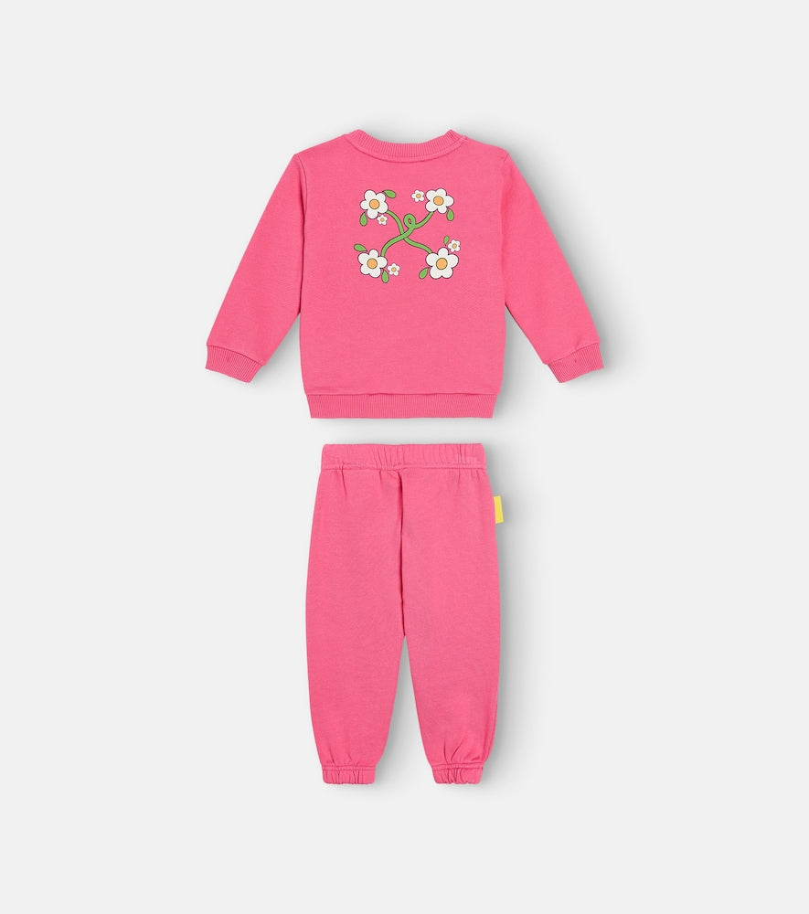 Baby Funny Flowers sweatshirt and sweatpants set