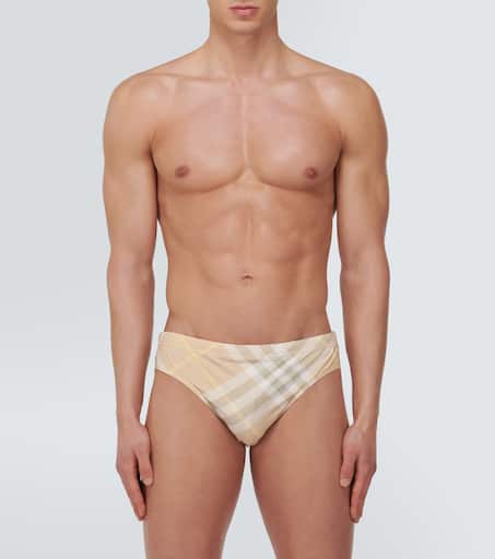 Burberry Check swim briefs