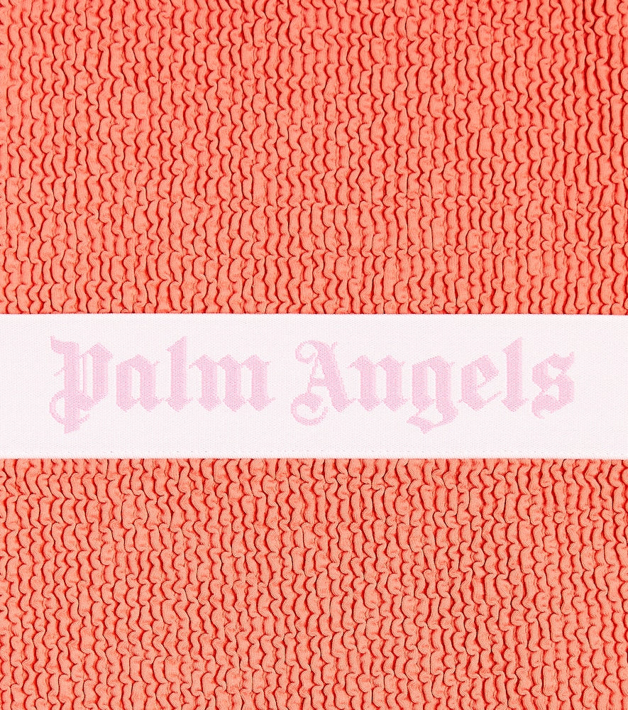 Logo one-shoulder swimsuit