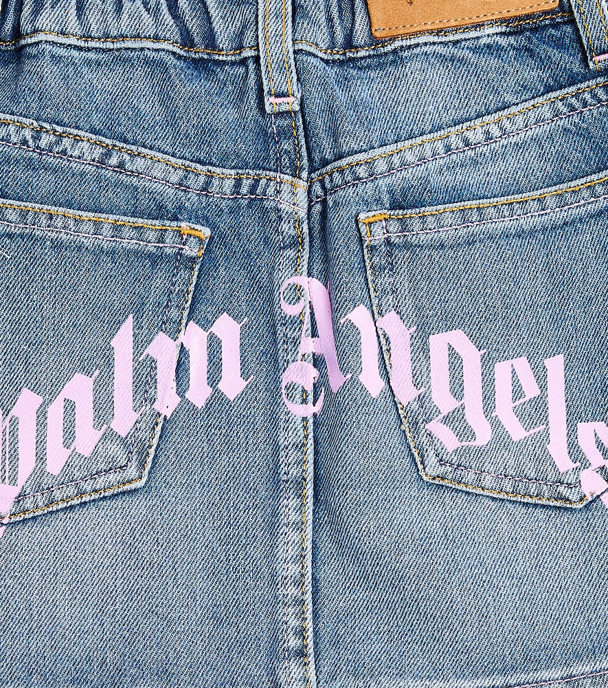 Logo denim skirt