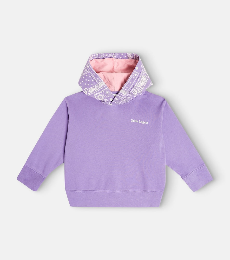 Paisley cotton jersey hoodie