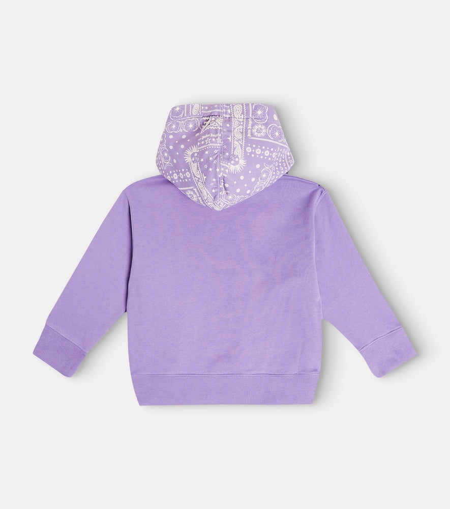 Paisley cotton jersey hoodie