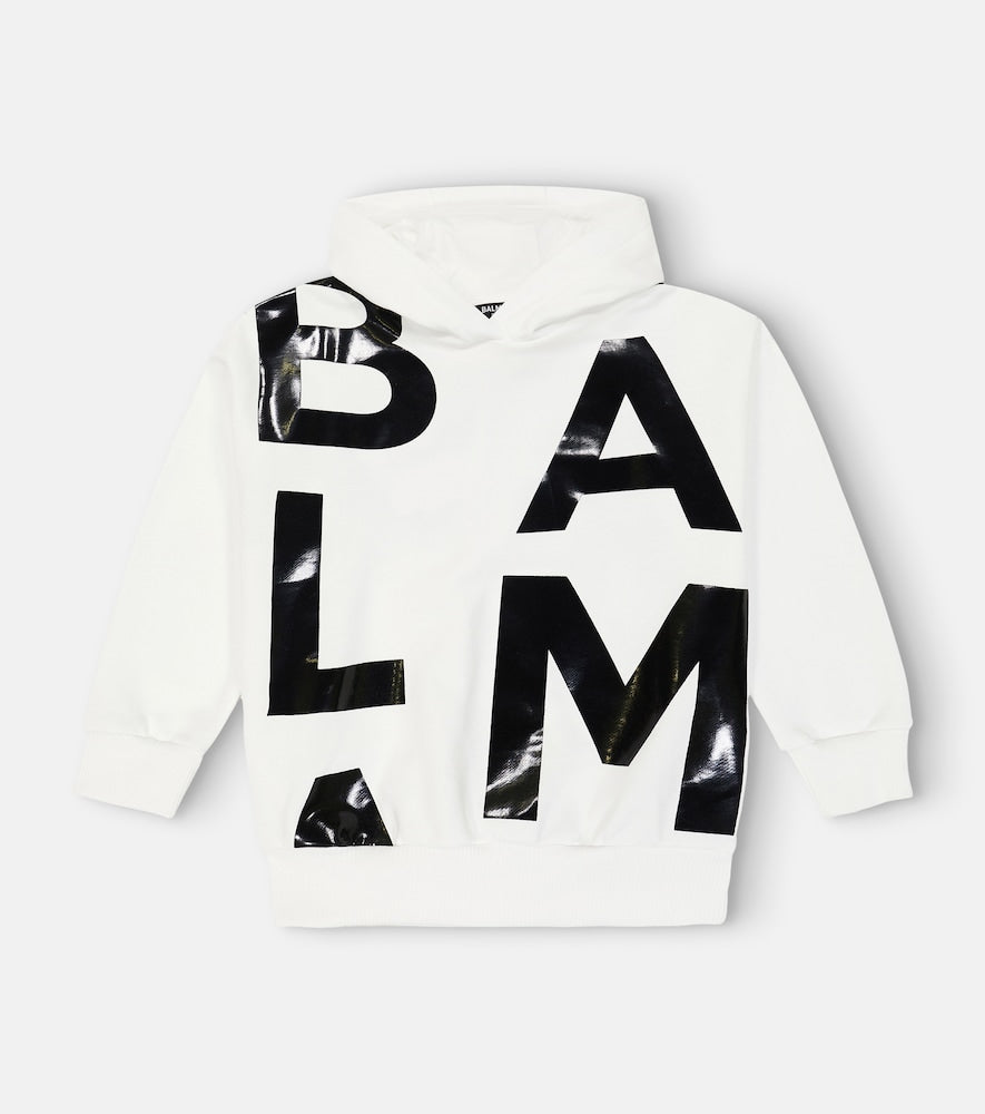 Logo cotton jersey hoodie