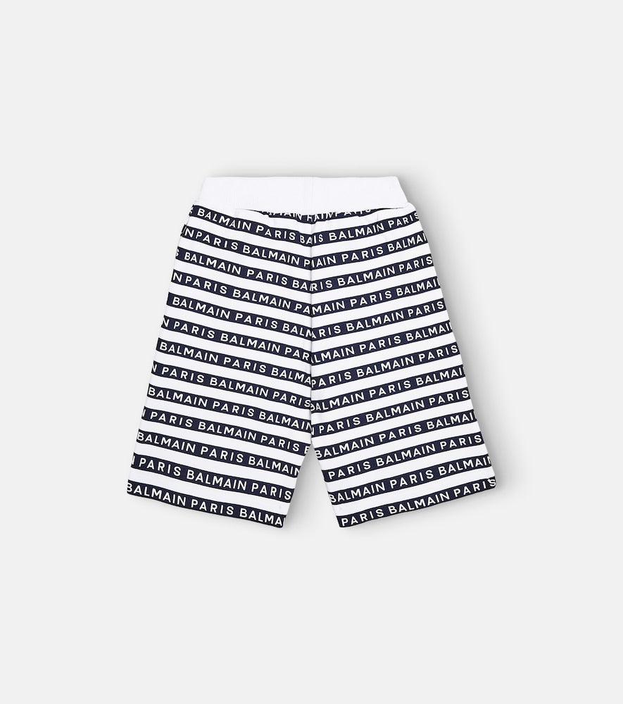 Logo printed cotton shorts