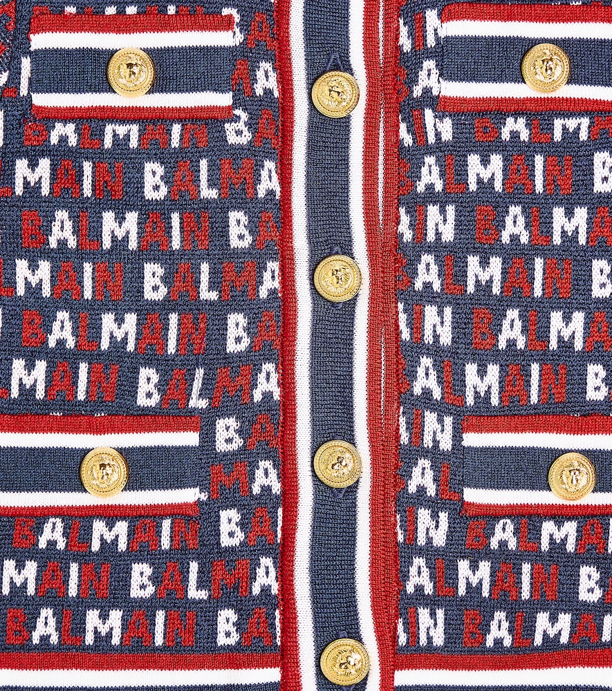 Monogram cotton-blend cardigan
