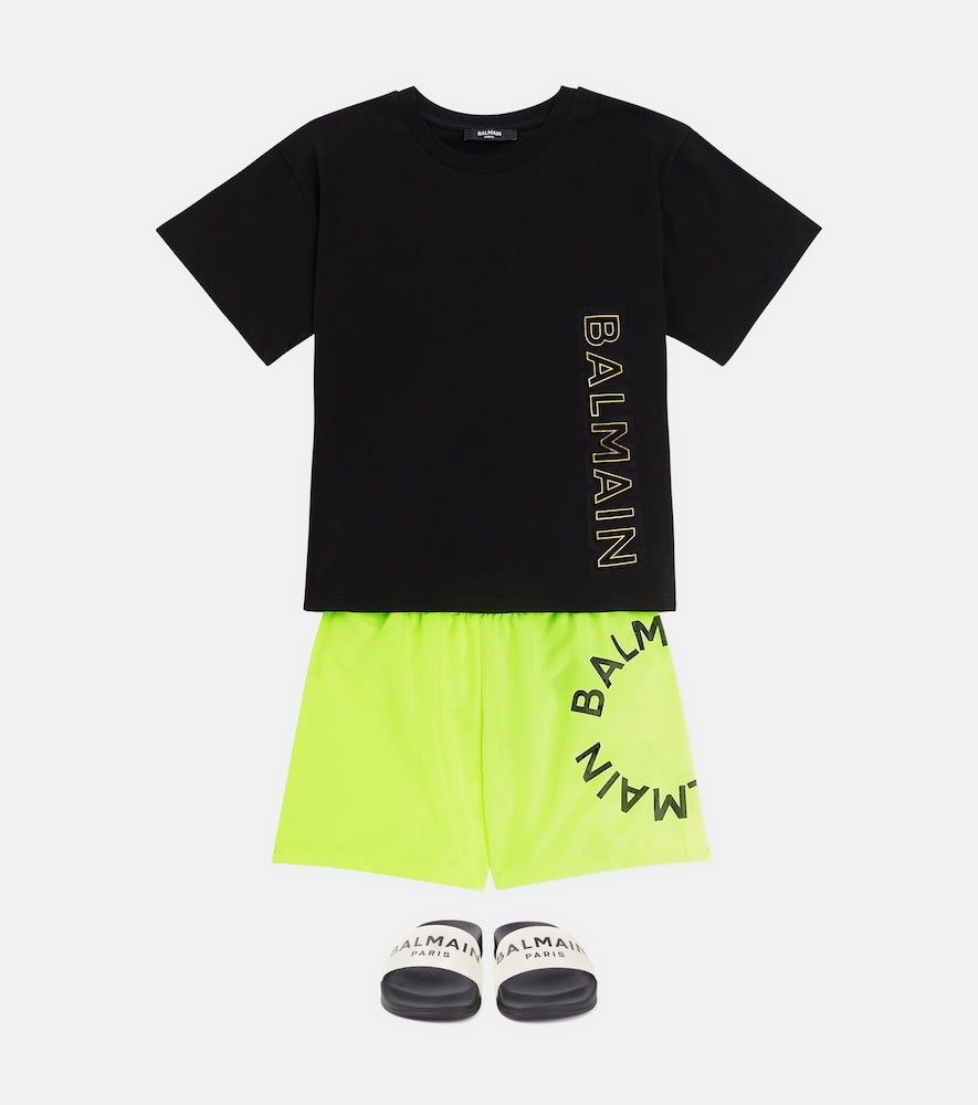 Printed cotton jersey T-shirt