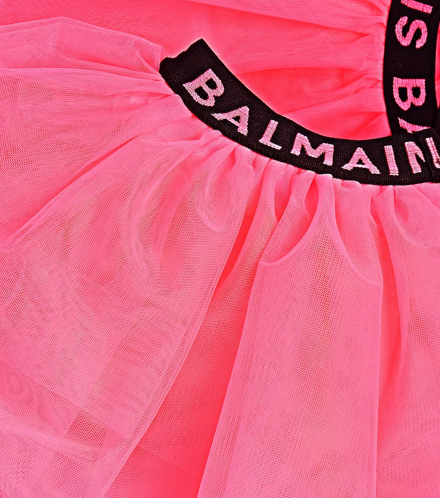 Logo tulle skirt