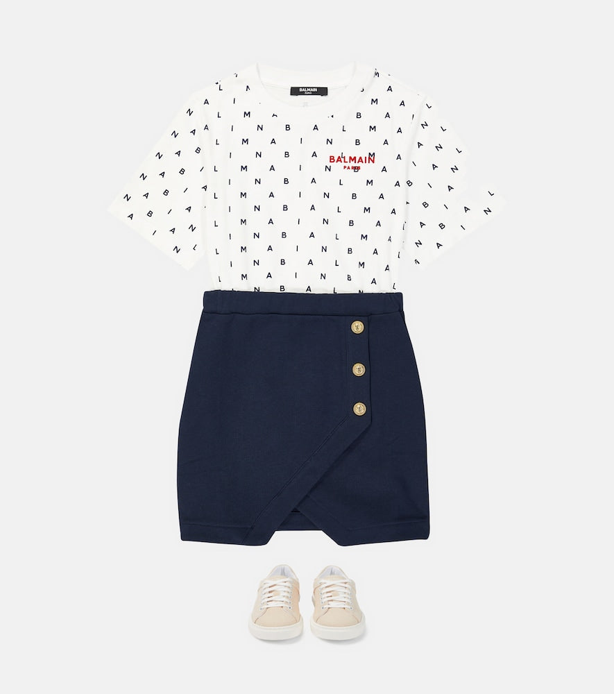 Logo cotton jersey dress