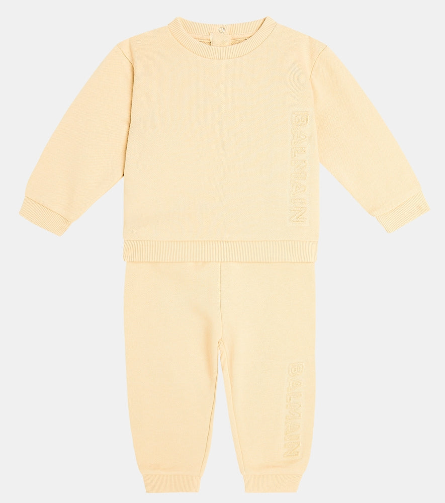 Baby cotton sweatshirt and sweatpants set