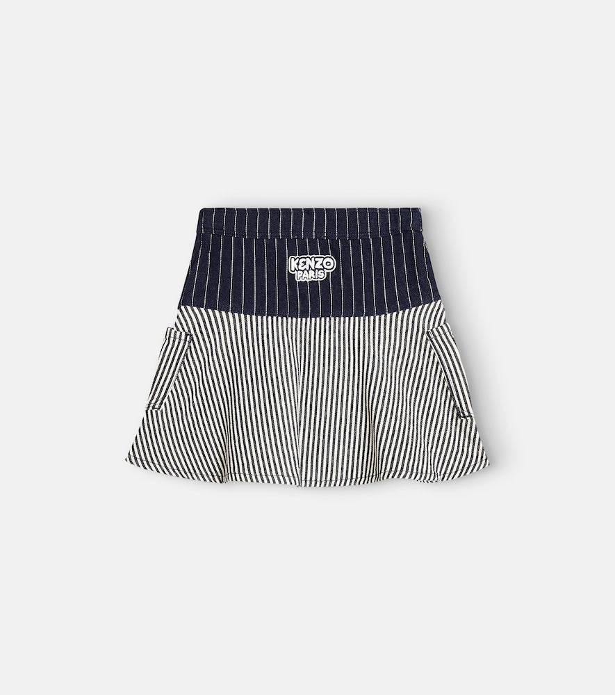 Striped cotton skirt