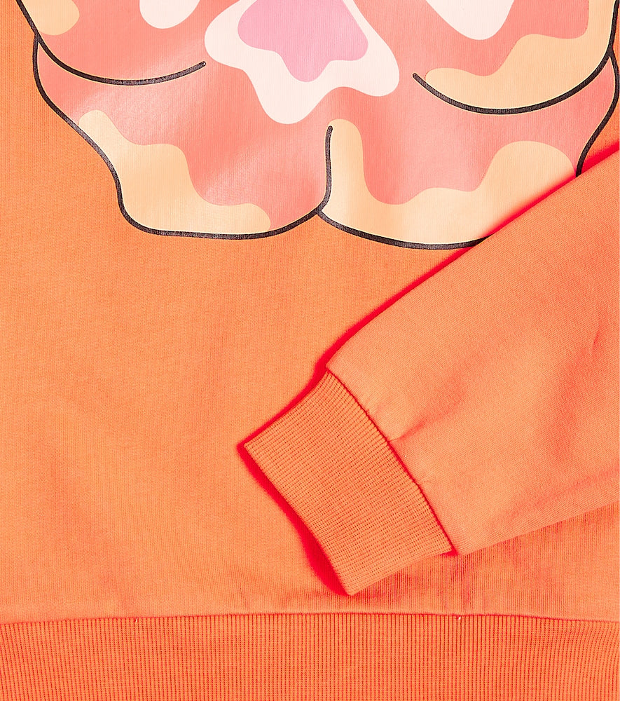 Printed cotton-blend jersey sweatshirt