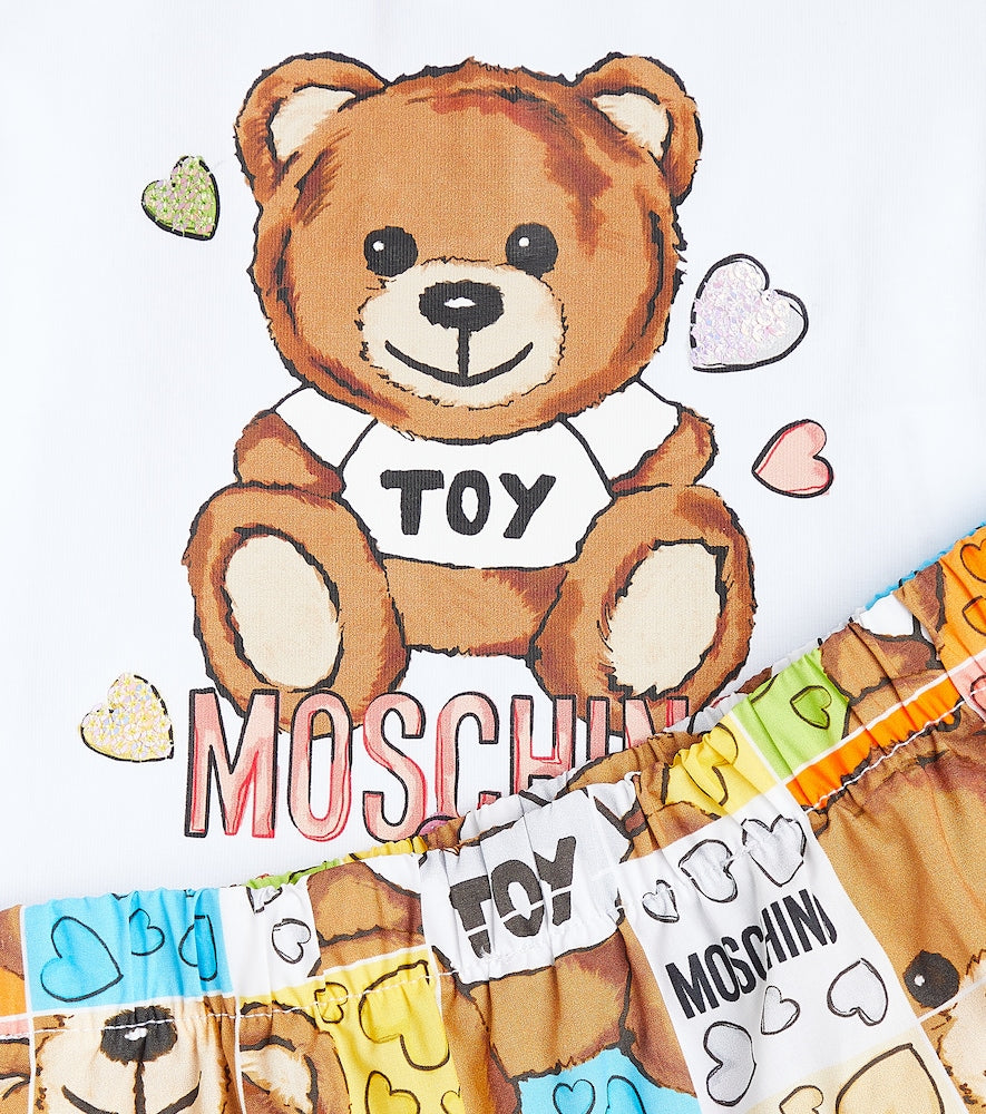 Baby printed cotton T-shirt and skirt set