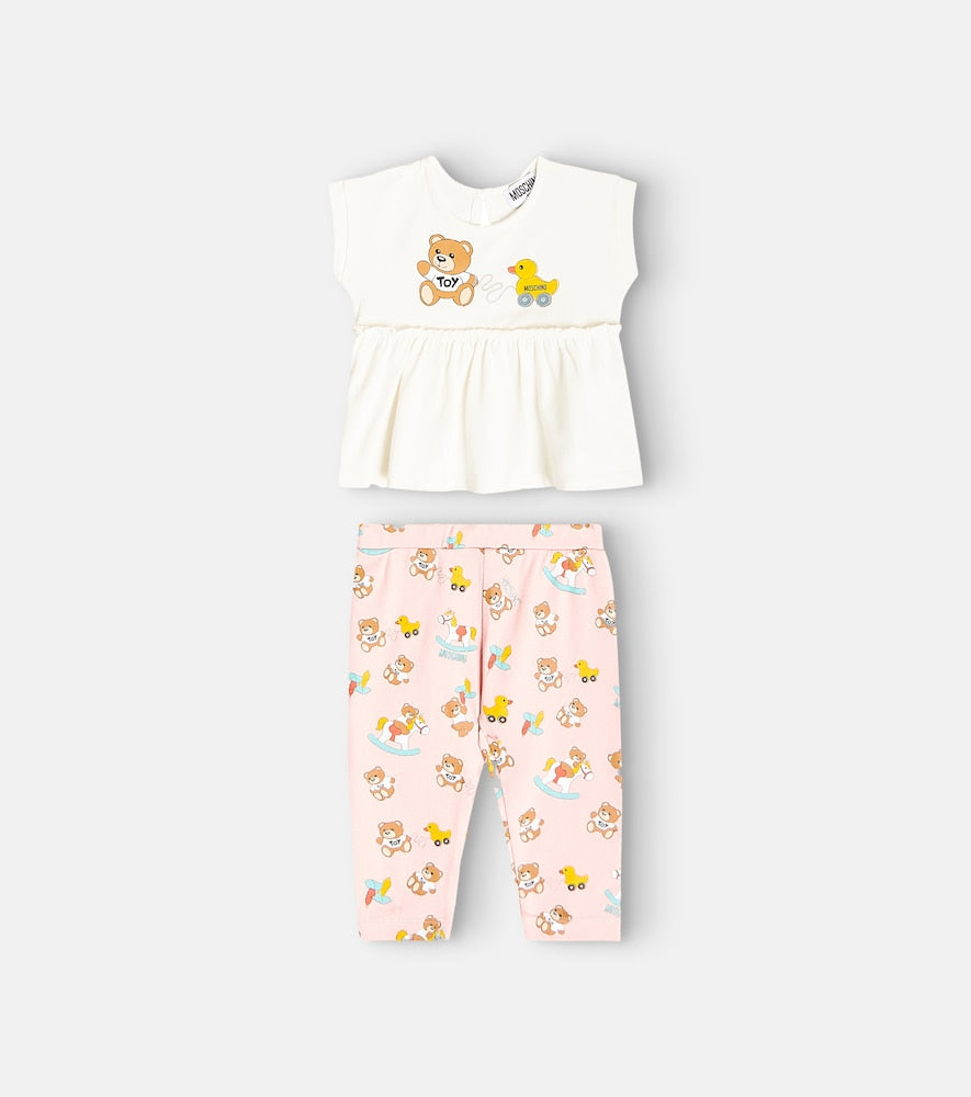 Baby printed jersey T-shirt and leggings set