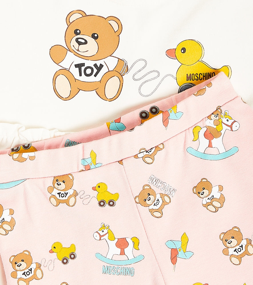 Baby printed jersey T-shirt and leggings set
