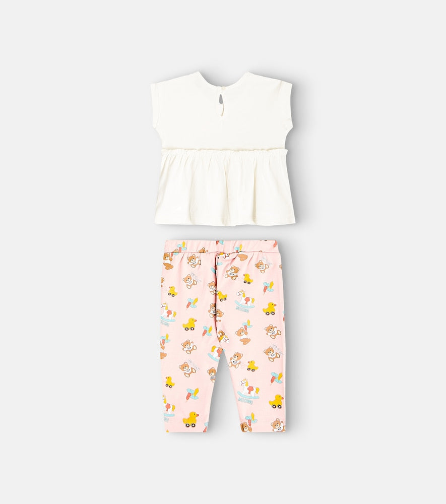 Baby printed jersey T-shirt and leggings set