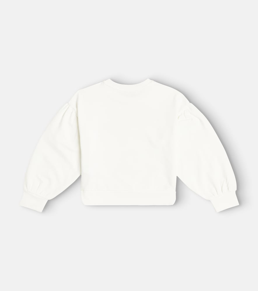 Embellished cotton-blend sweatshirt