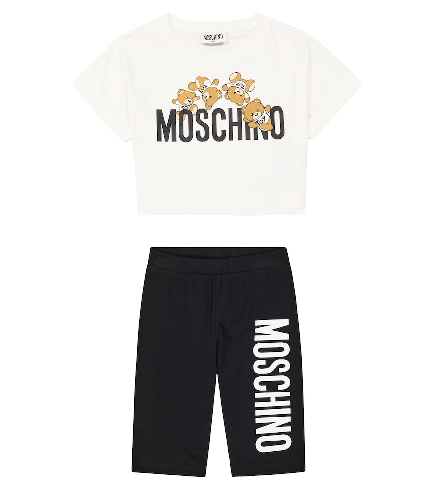 Cotton-blend T-shirt and shorts set