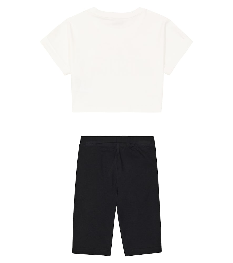 Cotton-blend T-shirt and shorts set