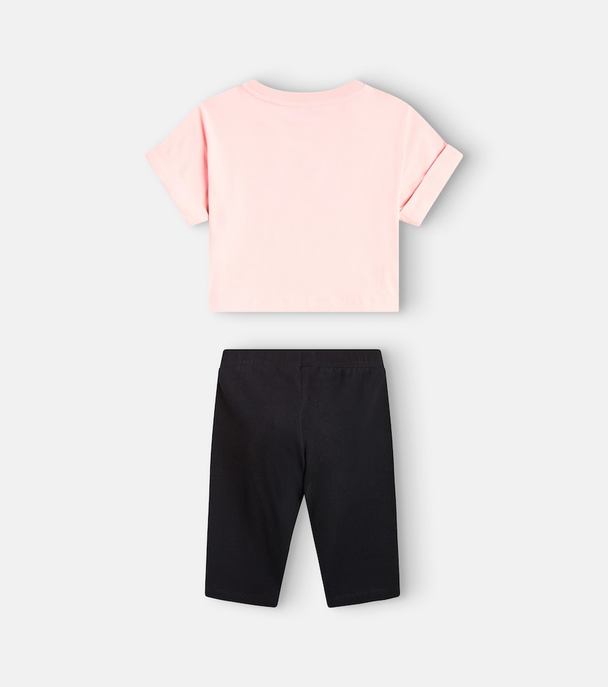 Cotton-blend T-shirt and shorts set