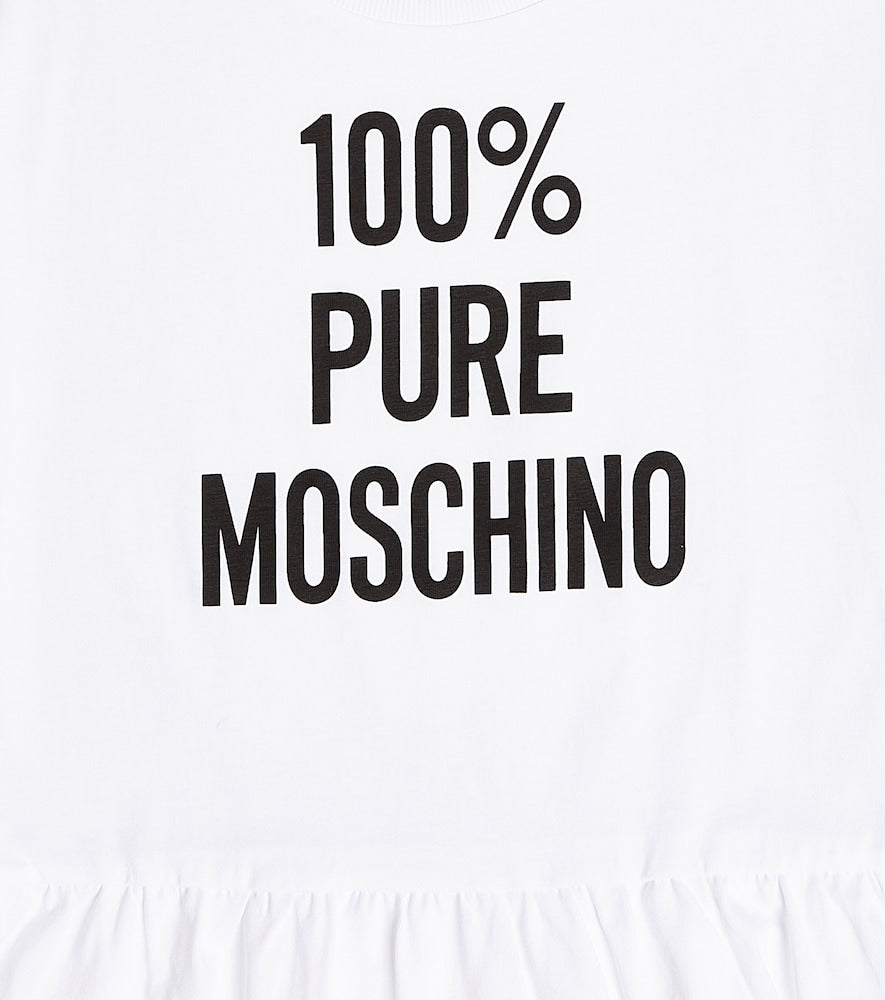 Logo cotton jersey dress