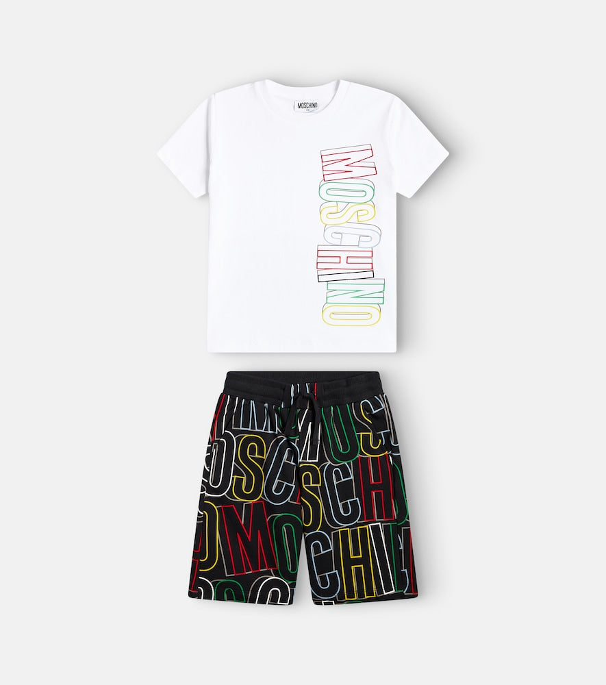 Logo cotton-blend jersey T-shirt and shorts set