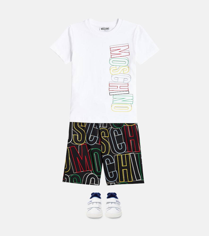 Logo cotton-blend jersey T-shirt and shorts set