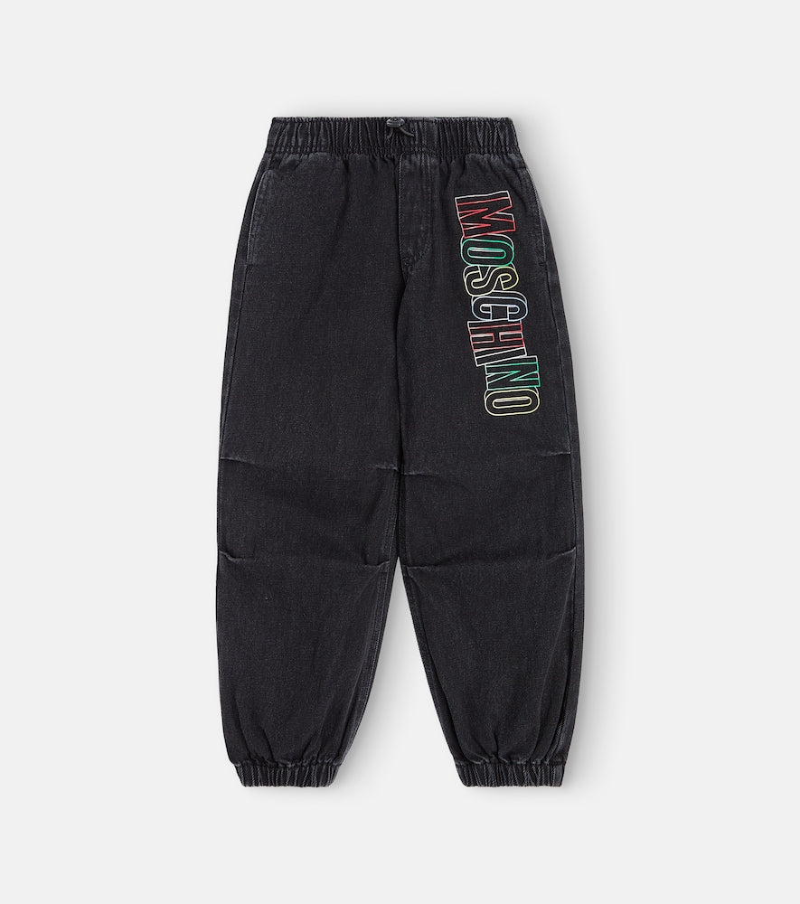 Logo printed jeans