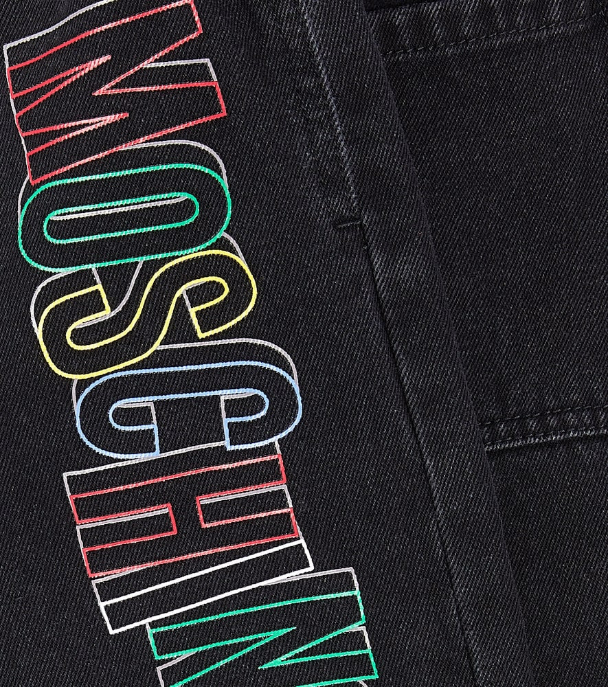 Logo printed jeans