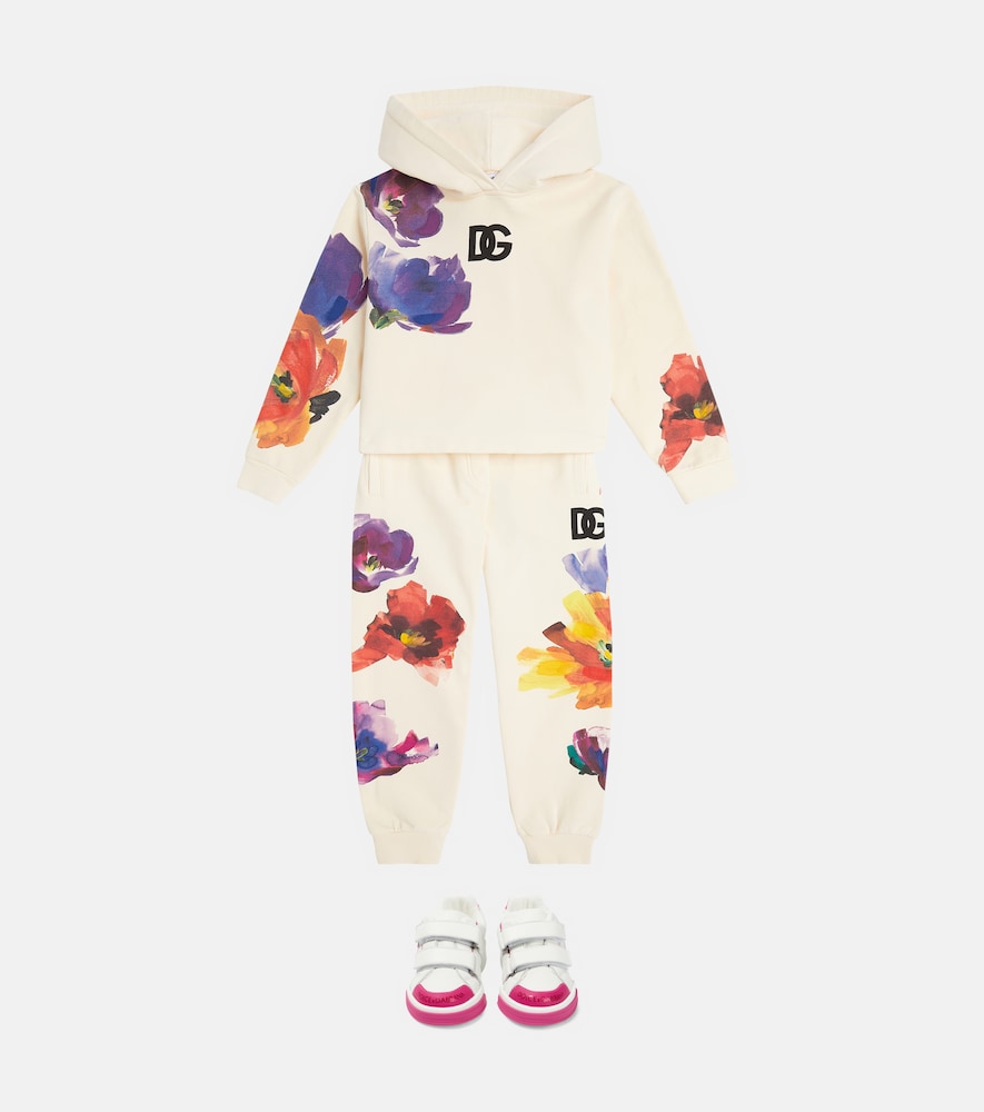 Floral cotton jersey sweatpants