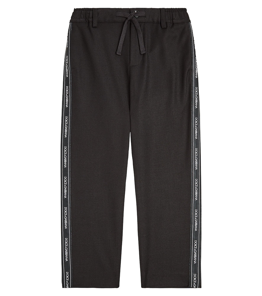 Logo wool track pants
